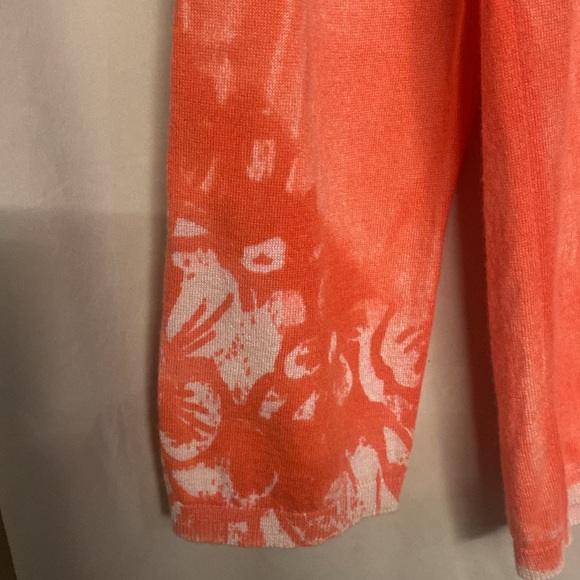 CIVIDINI Made In Italy Silk and Cashmere V-Neck Sweater, Size L, Color Orange - Picture 3 of 7